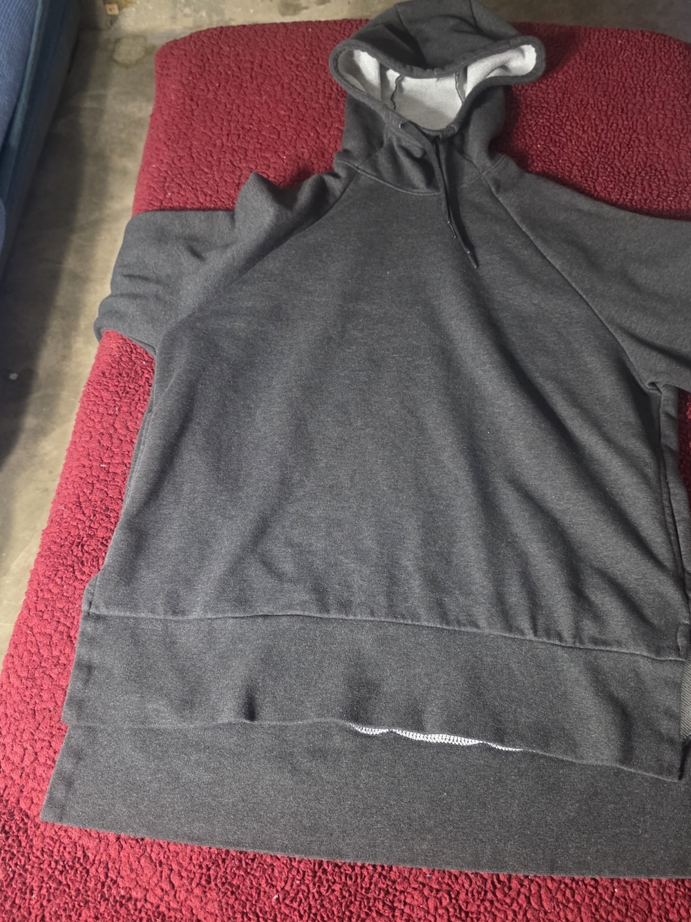 Nike Dri-Fit Men's Medium Hoodie Gray Split Hem High-Low
